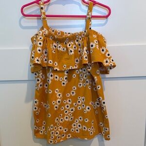 Floral Yellow Kids Tank Top